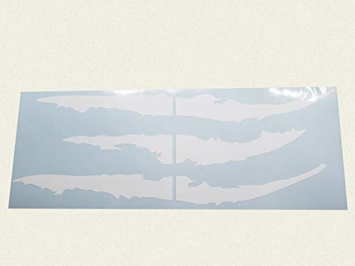 ViaVinyl Claw Marks Scheinwerfer-Aufkleber, erhältlich in 12 Farben. Original Marke Vinyl Aufkleber/Aufkleber für Sportautos Weiß 1087C