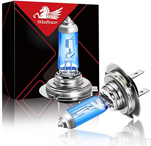 WinPower H7 100W PX26d Faro Halógeno Xenon Super Brillante Blanco Haz Alto 12V Auto Antiniebla Moto 2Pieces