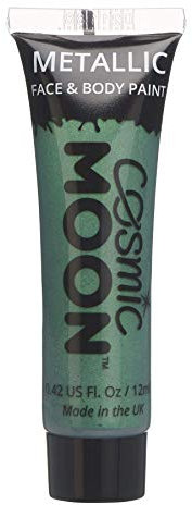 Cosmic Moon – Trucco metallico per volto e corpo – 12ml – Crea dei disegni affascinanti e metallici per volto! - Include: Verde