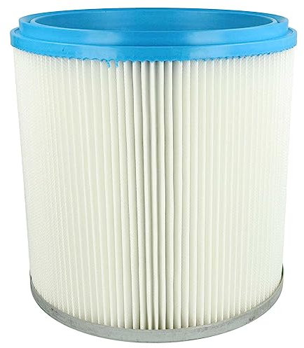 vhbw filtro a pieghe piatte compatibile con Bosch GAS 14-20 RFB, GAS 12-50 RF aspirapolvere - bianco/argento/blu