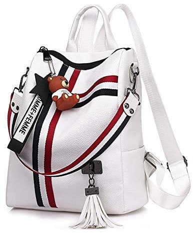 Segater® Frauen Rucksack 2-Wege-Cabrio-Umhängetaschen Mode Leder Geldbörse Damen Reise Hochschultasche Rucksackhandtaschen
