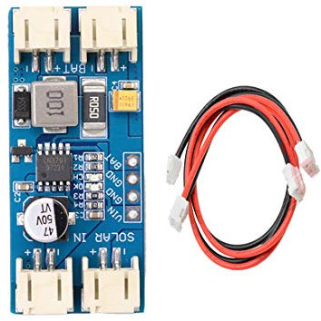 HiLetgo CN3791 Solar-Ladereglerplatine MPPT 1 Zelle LiPo-Batterielader, 12 V, Solarmodul-Ladegerät, Regler, Steuermodul, JST PH2.0, automatisches Aufladen für Akku mit Kabel