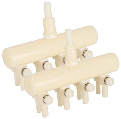 2Pcs Aquarium Luftverteiler Kunststoff Luftventilverbinde Air Ventil Schlauchverbinder Aquarium Verteiler Splitterpumpe Zubehör Aquarium Luftpumpe Splitterventil mit einstellbar Umsteller(4 Wege)