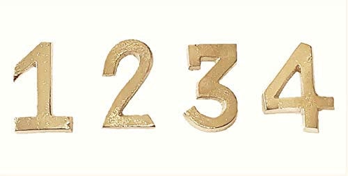 creativ home Aluminium Kerzen-Pin - Zahlen 1, 2, 3, 4. Gold. 4 cm. Für Advent.