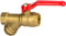 Kugelhahn 3/4 Zoll IG - Absperrventil aus Messing mit PTFE-Dichtung - Absperrhahn mit Schrägfilter und Stopfbuchse - Wasserhahn Sicher für Trinkwasser
