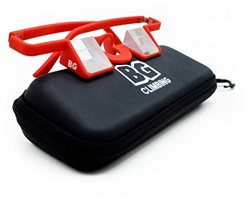 BG Climbing – Gafas de Escalada para Asegurar con Prisma Rojo – Gafas Prisma cómodas para escalada en roca, belay glasses y accesorios para aseguradores