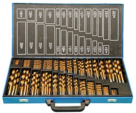 PeTools (+500%) Spiral-Bohrer HSS-R EG TiN (1-13mm), Metallbohrer, Stahlbohrer (230tlg. 1-13mm)