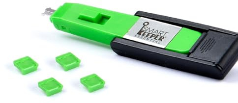 SmartKeeper ESSENTIAL / 4 x Mini USB B-Port Blockers + Key / Grün