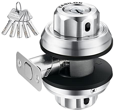 Drehbares Riegelschloss ohne Schlüssel mit Anti-Fehltaste, Dead-Button auf der Innenseite, hält das Haustürschloss verriegelt sowie entriegelten Status, wie Sie wollen, Kindersicherungsknopf,