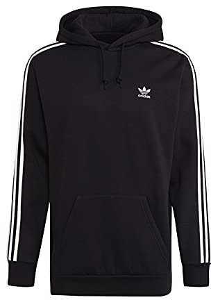 adidas Herren 3-stripes Hoodie Sweatshirt, Schwarz, XL EU