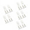 5 Pairs Tamiya RC Connectors Male Female Plug Socket Standard Size White RC Helicopter Lipo Battery