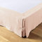 Cache sommier Double Gaze de Coton Rose 160x200 cm