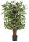 3ft Artificial Ficus Tree with Real Wood Trunks, Replica Tall Artificial Plant with Lifelike Leaves for Home Living Room Indoors Decor (90cm)