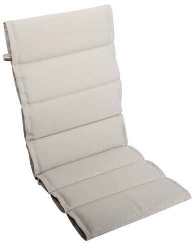 LILENO HOME Gartenstuhl Auflagen als [1er Set - Hochlehner] in Natur - Bequeme Liegen als Sitzauflagen für Gartenmöbel - Stuhlkissen für Gartenstühle und Klappstühle