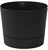 Root & Vessel Cylinder Pot, Matte Black, 4.5-Inch