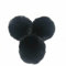 10 STK 6cm Pompons Kunstfell Kaninchenfell Fellbommel,Kunstpelz Pom Pom Ball Plüschbälle Bommeln für DIY Handwerk Mützen Anhänger Dekoration Damen Mädchen Taschenanhänger Schlüsselanhänger,Schwarz
