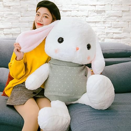 DHESSO 35cm-105cm Riesenkaninchen Plüschtier Lop Rabbit süße große Puppe Mädchen Herz Kinder Mädchen Kissen Raumdekoration Bohnenpaste grün 35cm