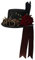 BLESSUME Zylinder Hut mit Brille for Karneval, Halloween (M, Schwarz 3)