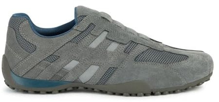 Geox Uomo Snake B Sneaker, DK Stone/Grey, 39 EU, DK Stone Grey, 39 EU