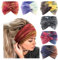 DRESHOW 6 Stück Breite Stirnbänder für Damen Extra Große Turban Stirnband Boho Head Wrap Elastische Haarbänder Haar Twisted Knot Haarschmuck