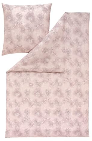 ESTELLA Feinflanell Bettwäsche Venezia Rosenholz 1 Bettbezug 155 x 220 cm + 1 Kissenbezug 80 x 80 cm