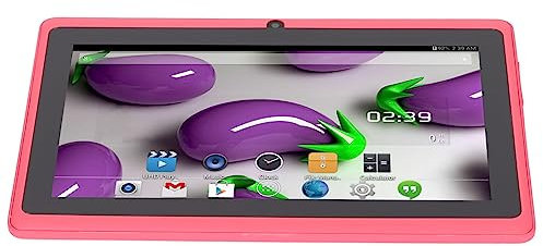 dsheng Tablet PC, Mini Tableta CPU de Cuatro Núcleos para el Hogar para Regalo Escolar (Rosa)