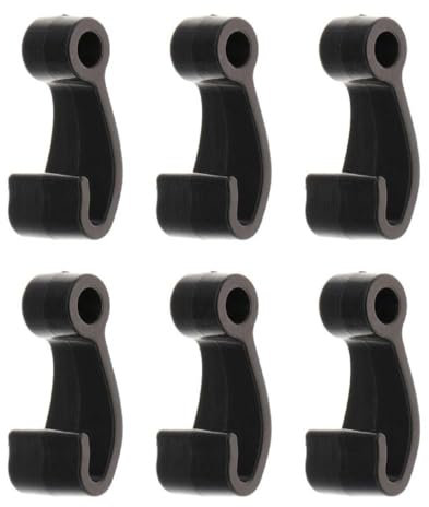 6 Pezzi Plastica Chiusura A Scatto Ganci per Corda Clip Ganci A Forma J per Gommone Zattera da Pesca Copertura per Barca Facile da Usare Kayak Gancio Elastico