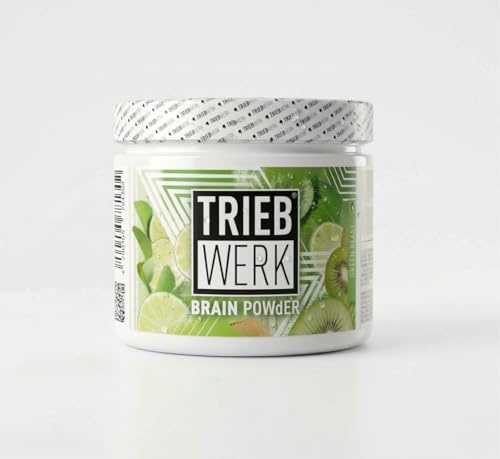 BRAIN POWdER by Triebwerk, Gaming Booster, 200g, 20 Portionen, 200mg Koffein, L-Theanin, quasi zuckerfrei, mit Vitaminen