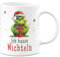Tassenbrennereich Wichtelgeschenk Tasse Grinch - Ich hasse Wichteln - Anti-Weihnachtstasse lustig mit Grinchmotiv - Kaffeetasse mit Spruch - Schrottwichteln (Weiß)