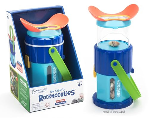 Learning Resources GeoSafari Jr Rocknoculars, Ages 4+, View Gemstones and Rocks at 3x Magnification, Geology for Kids, Science Toy, Interactive Learning, Outdoor Toy