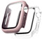 yunus aras 2-Pack Apple Watch Screen Protector, apple watch case, apple watch cover, 44 mm for apple watch 6/5/4/SE series, Shockproof Protective Cover for iWatch (rose gold+transparent)