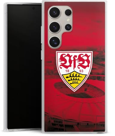 Silikon Hülle kompatibel mit Samsung Galaxy S 24 Ultra Case transparent Handyhülle VfB Stuttgart Stadion Offizielles Lizenzprodukt