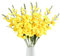 IPOPU Gelbe Gladiolen, künstliche Blumen, 10 Stück, 77 cm, Seidengladiolen, Blumen mit Stielen für Zuhause, Hochzeit, Büro, Dekoration (gelb)