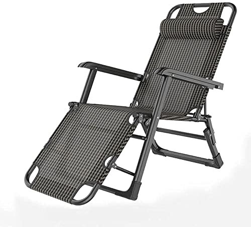 Klappstuhl Liege Relaxer Chair, tragbarer Liegestuhl, Garten-Sonnenliege, Schwimmbad-Strand-Sonnenliege (Color : A)