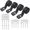 Hztuang 1 Inch X 4 Feet Battery Tie Down Strap Kit with Stainless Steel Cam Buckle, Bracket and Screws for Boats, Luggage Belt, Cars