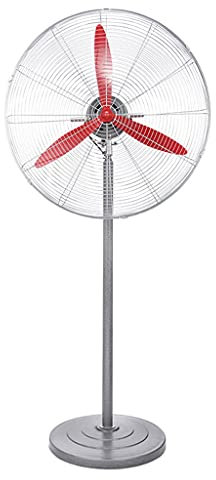 HSDAFCSW Wall/Pedestal Fan, Powerful & Low Energy DC Motor, Dual Aluminum Fan Blades, 3 Speeds, 3 Operating Modes, 90° Oscillation Industrial Fan (75cm|floor)