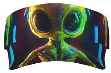 FWJZDSP Alien Planet Sport Sonnenblende Hüte verstellbar Leere Oberseite Baseball Cap Baumwollball Kappen für Frauen und Männer