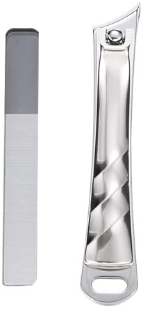 Práctico cortador de uñas de acero inoxidable con punta biselada para uñas de las uñas de las manos y los pies. Cortador de acero inoxidable