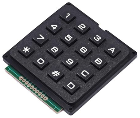 SEIWEI 3x4/4x4 Matrix-Array, Membranmatrix-Tastaturmodul, MCU-Board, Computerzubehör für Verschiedene elektronische Projekte (4 x 4)
