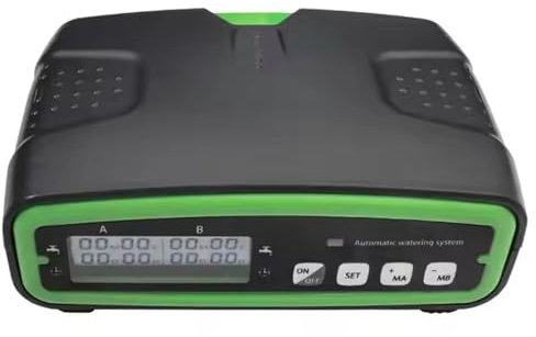 Kit de riego automático por goteo, sistema de riego automático de doble bomba con pantalla LCD, programable hasta 30 días de riego automático de plantas, dispositivo de riego