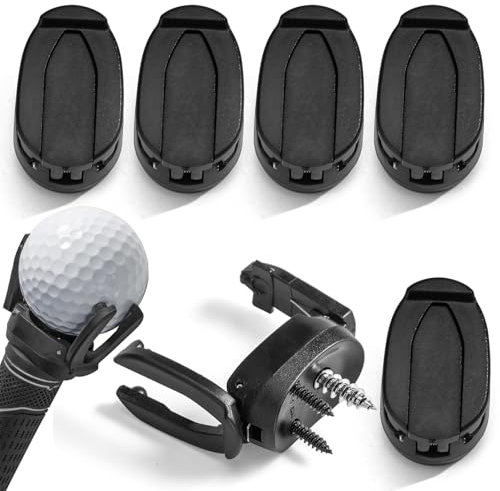 JYTDBCS Foldable Plastic Golf Ball Pick Up Retriever Grabber Claw Suction Cup Sucker Accessories Golf Ball Picker Upper for Putter Grip Back Saver Tool for Golfer 6 Pack