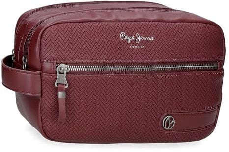 Pepe Jeans Sprig Trousse de Toilette Rouge 26 x 16 x 12 cm Cuir synthétique by Joumma Bags, Rouge, Talla única, Trousse de Toilette