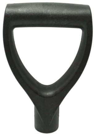 Veesper Shovel Handle, Garden Fork Spade Handle D Shaped Plastic Grip for Digging Raking Tools Black.