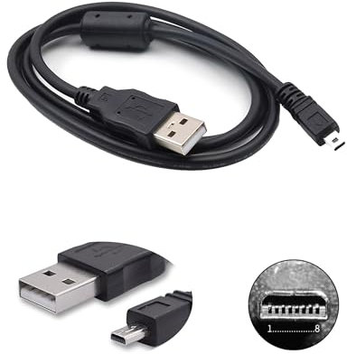 WizFluxMet 3.3ft USB Cable for Fujifilm Finepix camera 8-PIN Cord Compatible with Fujifilm XP20, XP30, XP50, JX550 JX700 AX385 J10 J100 J12 J26 J27 J28 J30 Camera