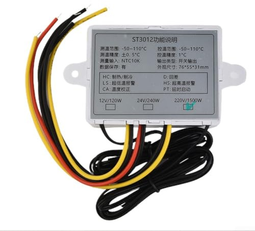 Termostato digitale da 12 V, 24 V, 220 V, con due uscite relè per un controllo preciso della temperatura (220 V)