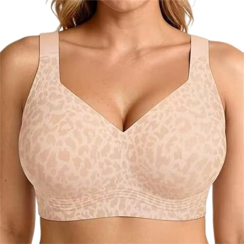 Women's Jelly Wireless Plus Size Bra,Seamless Push Up Full Coverage Supportive T-Shirt Bra, Daily&Sport Bra, Yoga Bralettes
