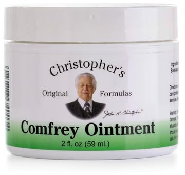 Christopher's Original Formulas Comfrey Ointment, 2 Ounce – Herbal Ointment with Organic Comfrey Leaf in a Natural Beeswax and Olive Oil Base