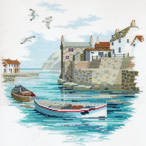 Bothy Threads Kreuzstich-Set Küsten – Großbritannien abgeschiedener Hafen, 36x19.5cm, DWSEA06, Zählmuster
