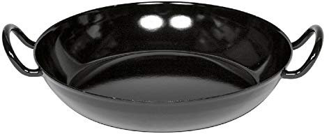 Riess, 0595-022, Schlemmerpfanne 16, CLASSIC - SCHWARZEMAILLE, Durchmesser 16 cm, Höhe 4.8 cm, Emaille, schwarz, Induktion