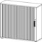 Hammerbacher Rollladenschrank Matrix Ahorn/Silber 120 x 40 x 110 cm